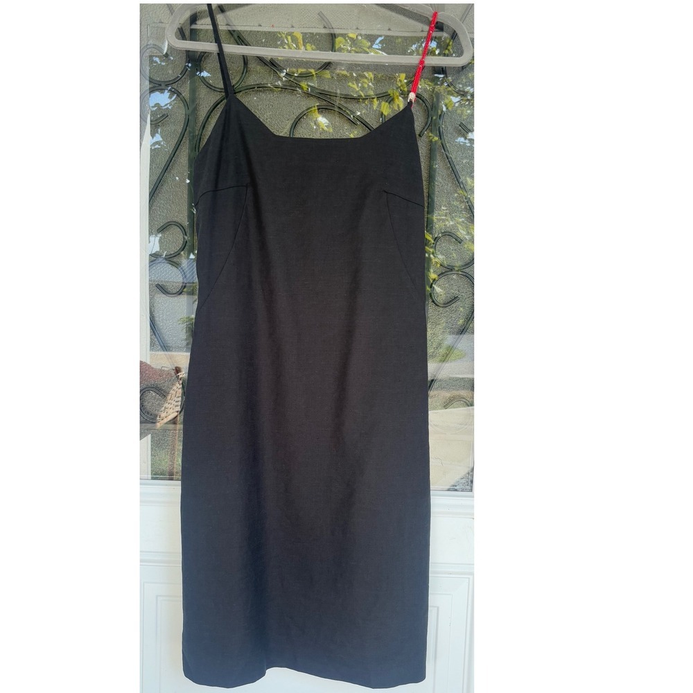 Vintage Versace Couture Beaded Strap Little Black Dress Designer Mini Dress